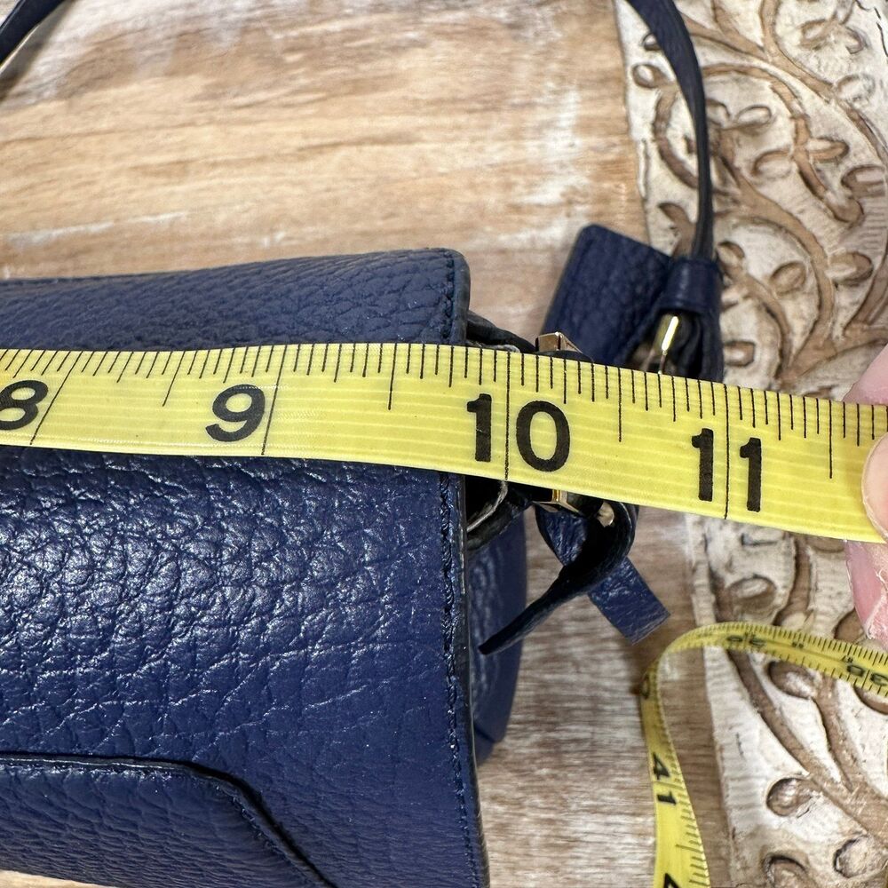 Tru Trussardi Flap Front Satchel Convertible Crossbody Leather Bag NWOT - Picture 5 of 12